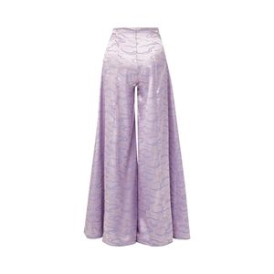 NWT DAWANG Vian Ultra Wide Leg Pants Pink Cloud Print Size M